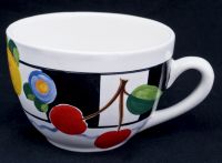 Mary Engelbreit CHERRIES Gaetano Pottery Cappuccino Latte Coffee Mug Cup